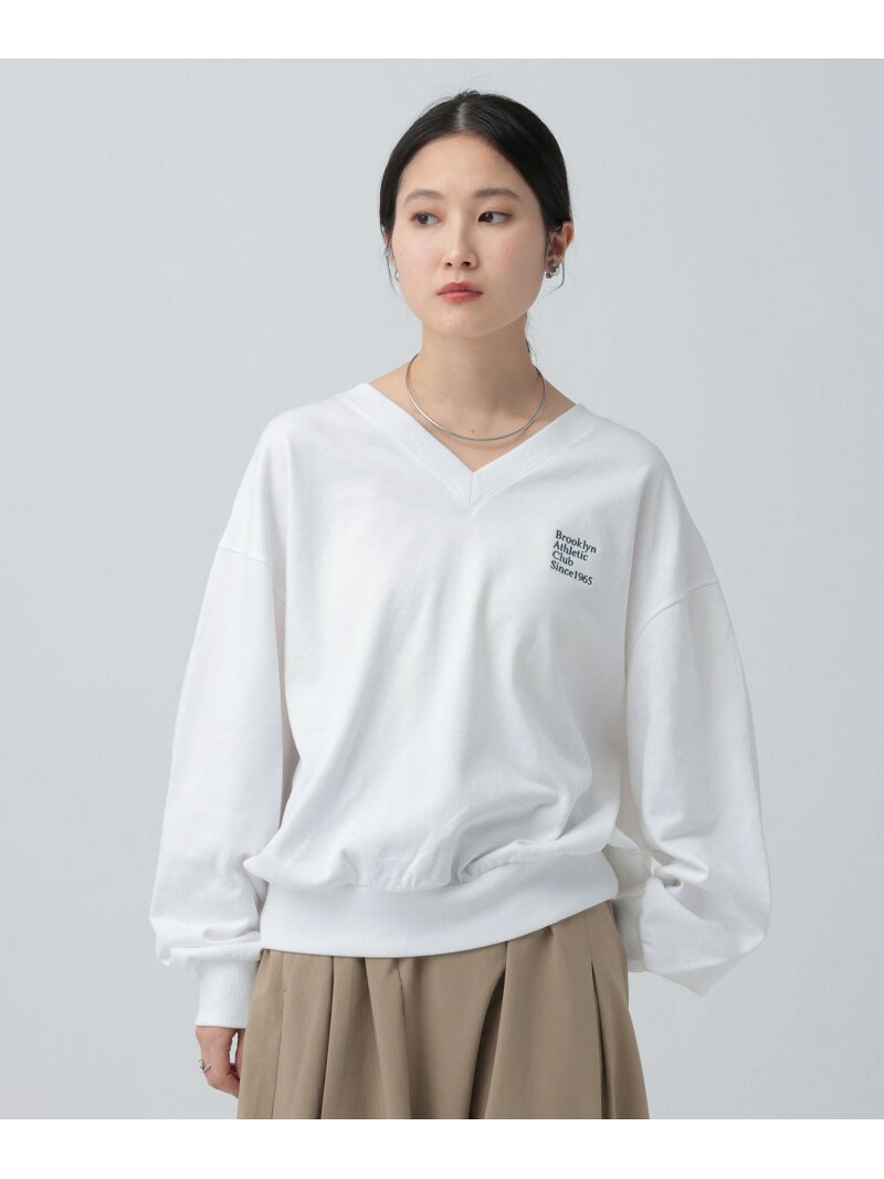 Rakuten - 【SALE／50%OFF】Vネックアソート刺繍プルオーバー LEPSIM レプシィム トップス カットソー・Tシャツ ホワイト グレー【RBA_E】[Rakuten Fashion]
