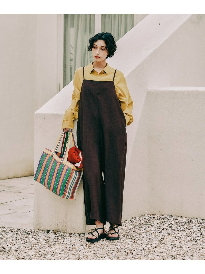 Linen-like Dry Series Camisole Jumpsuit LEPSIM All-in-one/Overalls Jumpsuit Beige Brown Black [Free Shipping] [Rakuten Fashion]
