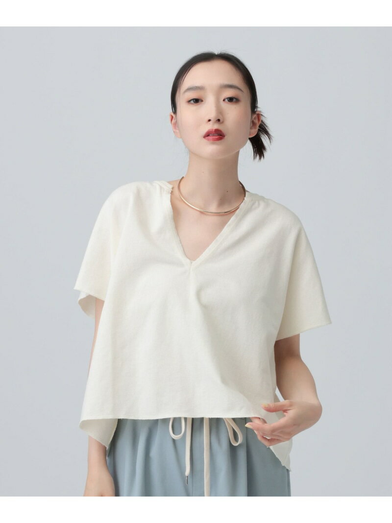 Rakuten - 深スリットミニ裏毛プルオーバーSS LEPSIM レプシィム トップス カットソー・Tシャツ グレー ホワイト パープル ブラウン【送料無料】[Rakuten Fashion]