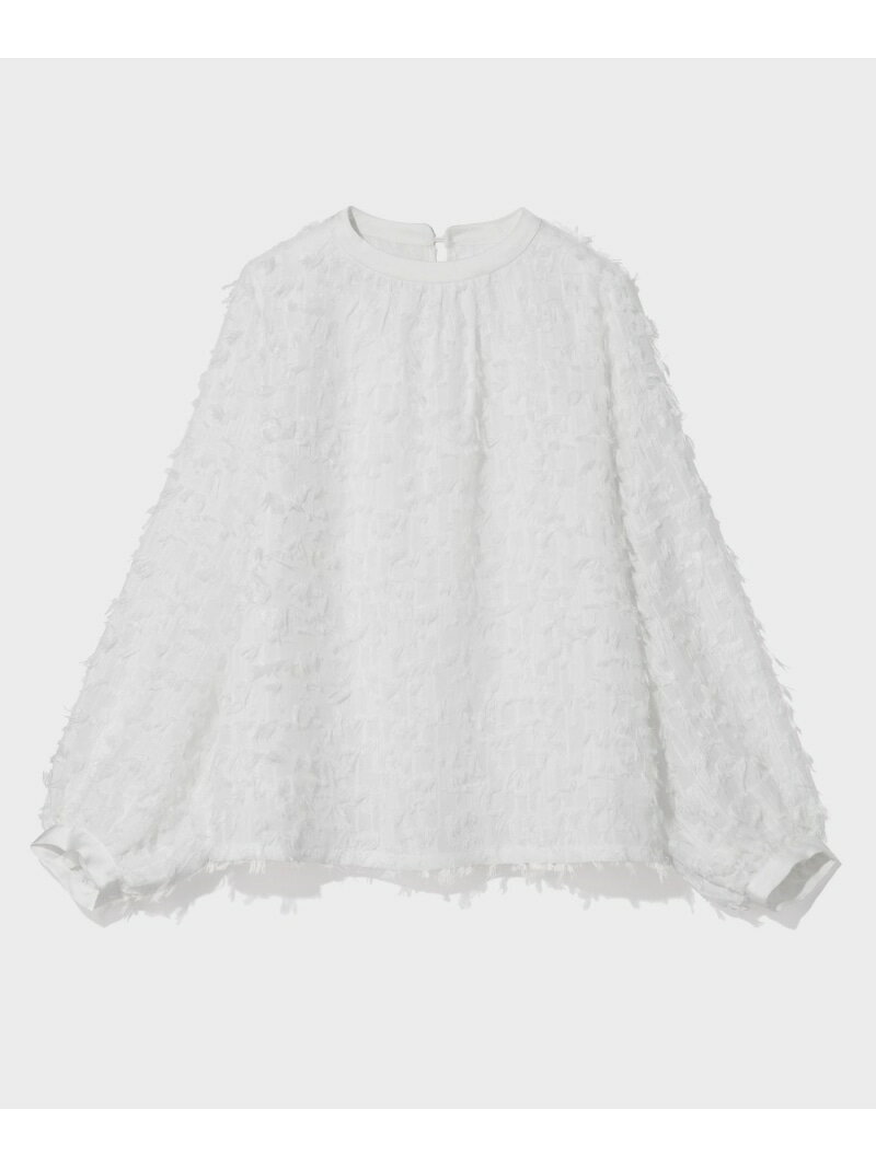 【入卒式/セレモニー】ジャガードハイネックブラウス LEPSIM レプシィム トップス シャツ・ブラウス ホワイト ブラック【先行予約】*【送料無料】[Rakuten Fashion]