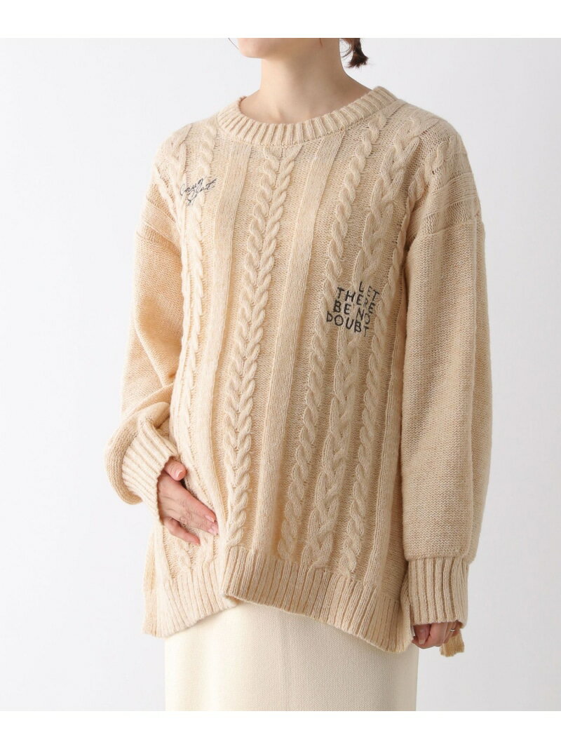 【SALE／50%OFF】【産前・産後対応】マタニティ/刺繍ケーブルプルオーバー LEPSIM レプシィム マタニティウェア・ベビー用品 その他のマタニティグッズ ブルー グレー オレンジ ベージュ【RBA_E】[Rakuten Fashion]