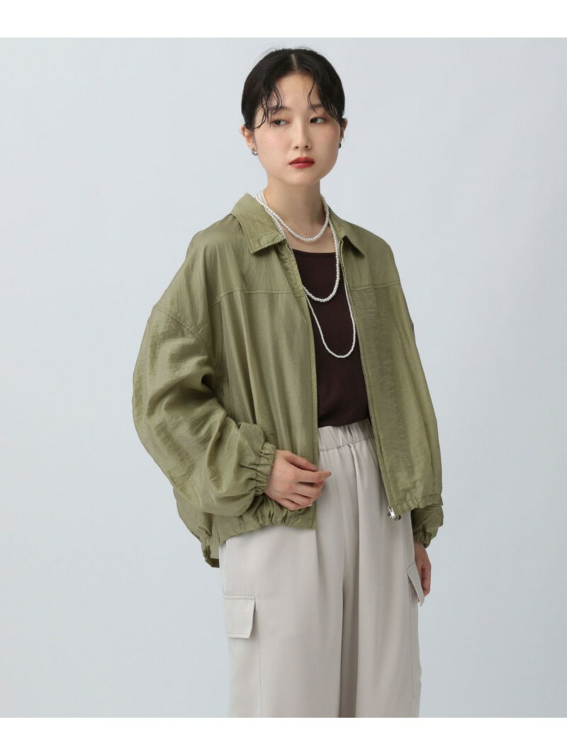 【SALE／50%OFF】ドロストギャザーシャツブルゾン LEPSIM レプシィム ジャケット・アウター ブルゾン・ジャンパー カーキグリーン ブラック【RBA_E】[Rakuten Fashion]