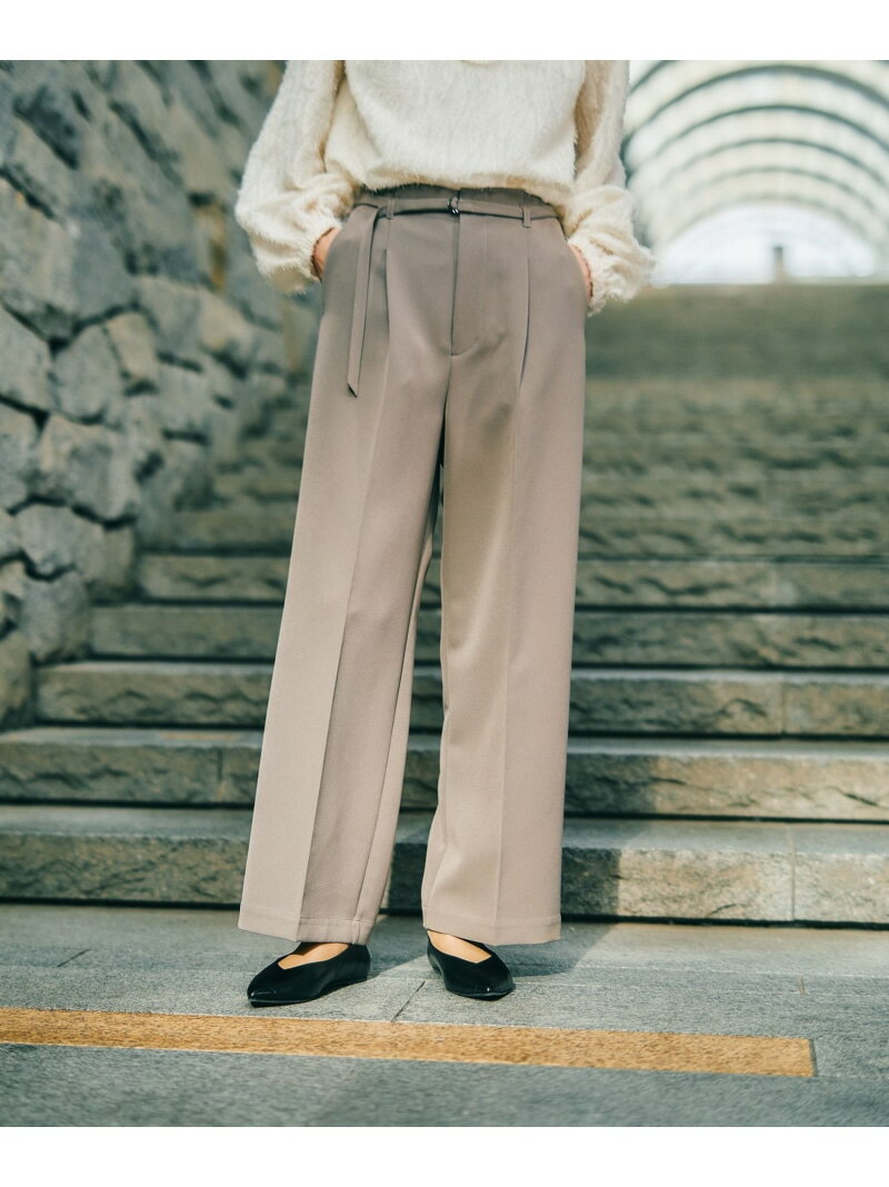 【入卒式/セレモニー】Wクロスベルト付きワイドパンツ LEPSIM レプシィム パンツ その他のパンツ ネイビー ブラック【送料無料】[Rakuten Fashion]