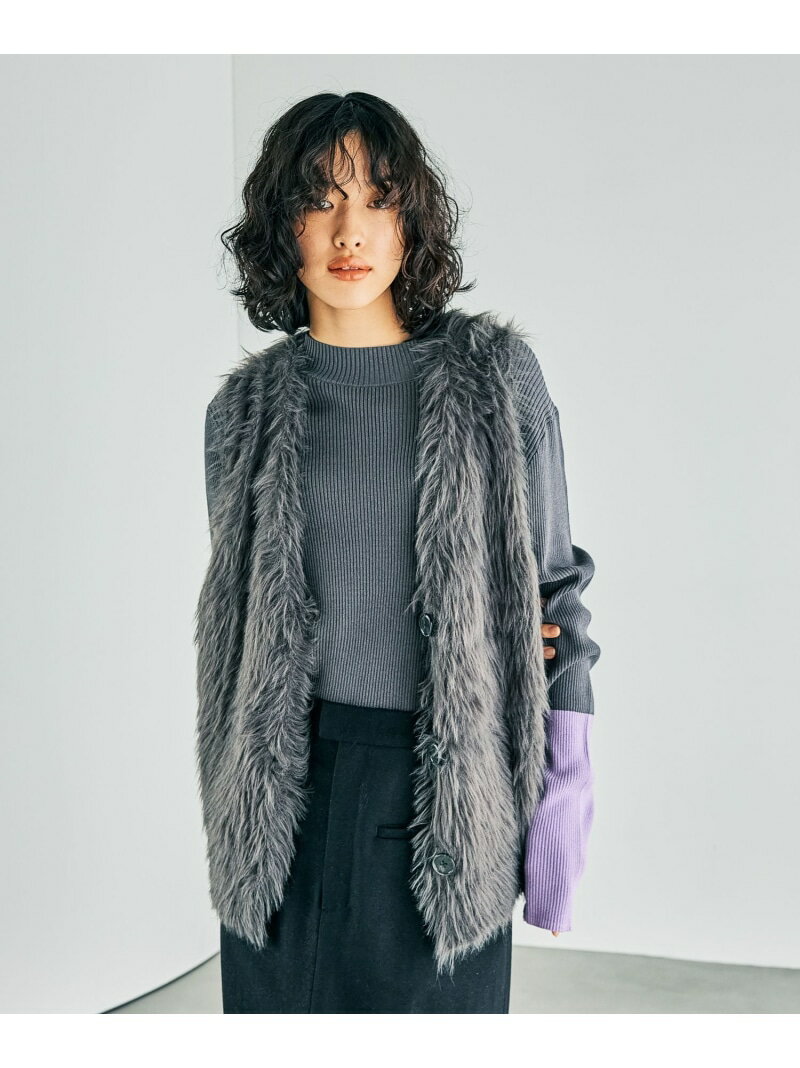 7ゲージシャギーベスト LEPSIM レプシィム トップス ベスト・ジレ ブルー グレー【送料無料】[Rakuten Fashion]のサムネイル