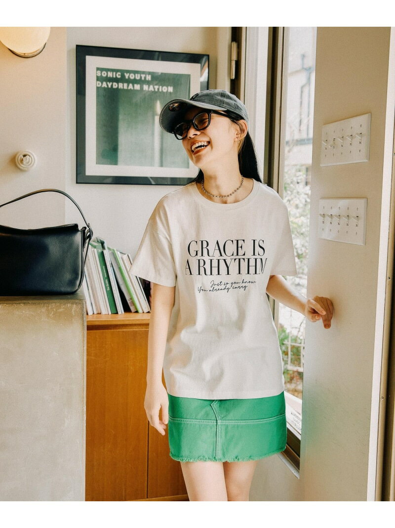 乐天商城 - アソートロゴプリントTSS LEPSIM レプシィム トップス カットソー・Tシャツ グレー ホワイト グリーン【送料無料】[Rakuten Fashion]