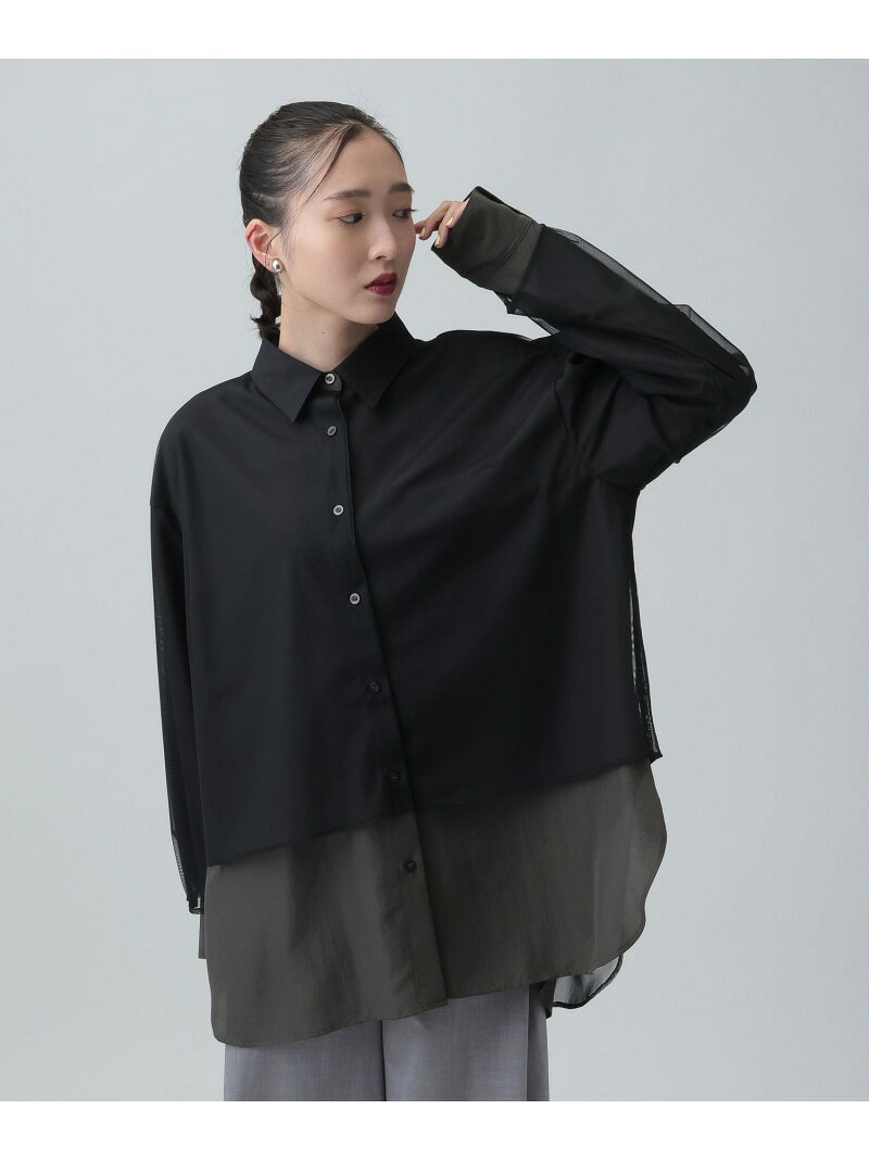【SALE／30%OFF】サラキレチュールレイヤーチュニック LEPSIM レプシィム トップス シャツ・ブラウス グレー ピンク ブルー ブラウン【RBA_E】【送料無料】[Rakuten Fashion] lepsim-10011932 LEPSIM/レプシィム サンプル画像2