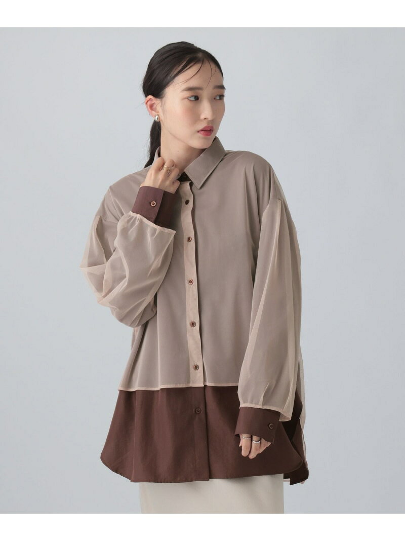 【SALE／30%OFF】サラキレチュールレイヤーチュニック LEPSIM レプシィム トップス シャツ・ブラウス グレー ピンク ブルー ブラウン【RBA_E】【送料無料】[Rakuten Fashion] lepsim-10011932 LEPSIM/レプシィム サンプル画像3