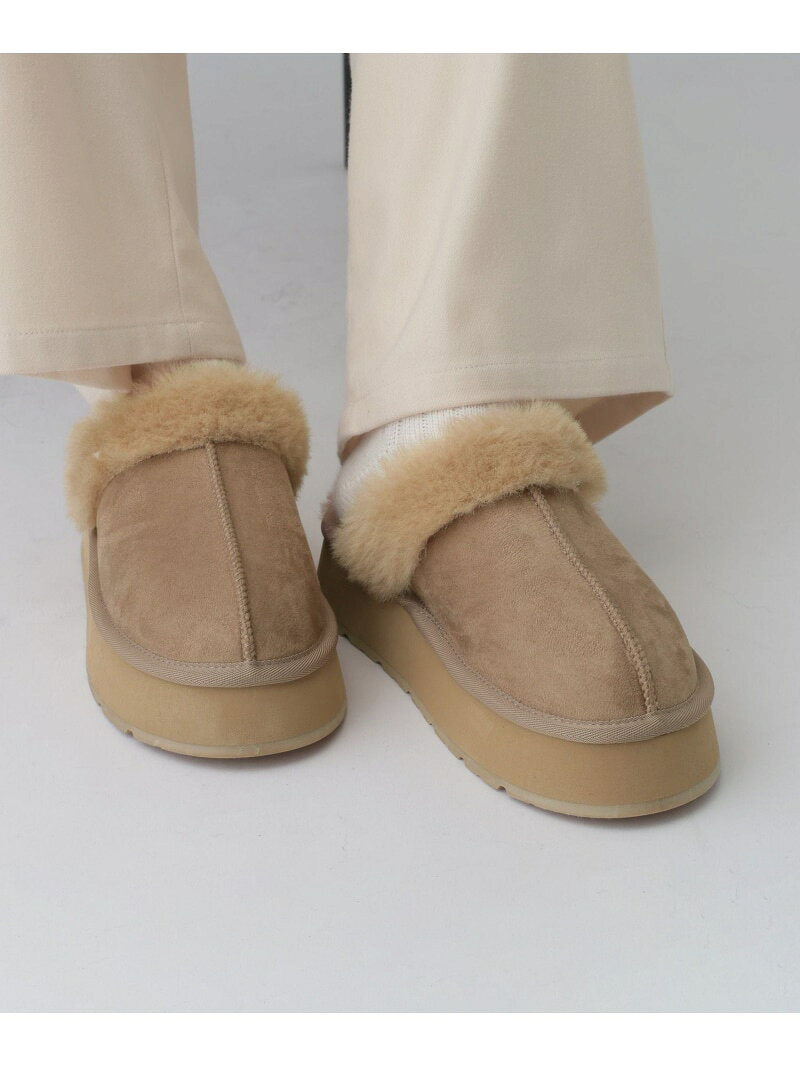 乐天商城 - 【SALE／60%OFF】フェイクムートン厚底サボ LEPSIM レプシィム シューズ・靴 その他のシューズ・靴 ベージュ ブラック【RBA_E】[Rakuten Fashion]