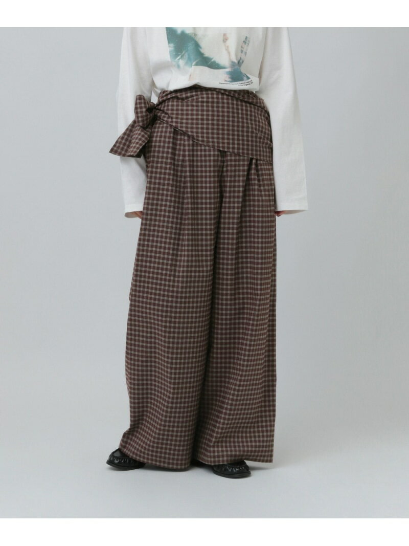 Rakuten - 【SALE／65%OFF】サッシュベルトチェックパンツ LEPSIM レプシィム パンツ その他のパンツ ブラウン ネイビー【RBA_E】[Rakuten Fashion]