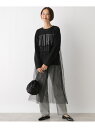 【SALE/60%OFF】ロゴチュールレイヤー長袖ワンピース LEPSIM レプシィム ワンピース・ドレス ワンピース ホワイト ブラック グレー【RBA_E】...