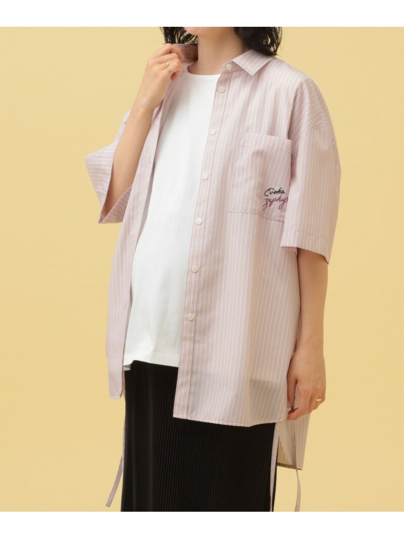 【SALE／50%OFF】【産前・産後対応】マタニティ/ストライプデザイン5分袖シャツ LEPSIM レプシィム マタニティウェア・ベビー用品 その他のマタニティグッズ ピンク ブルー【RBA_E】[Rakuten Fashion]