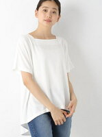 [Rakuten Fashion]H/スクエアPOSS LEPSIM レプシィム カットソー Tシャツ ホワイト ネイビー ブラウン【RBA_E】