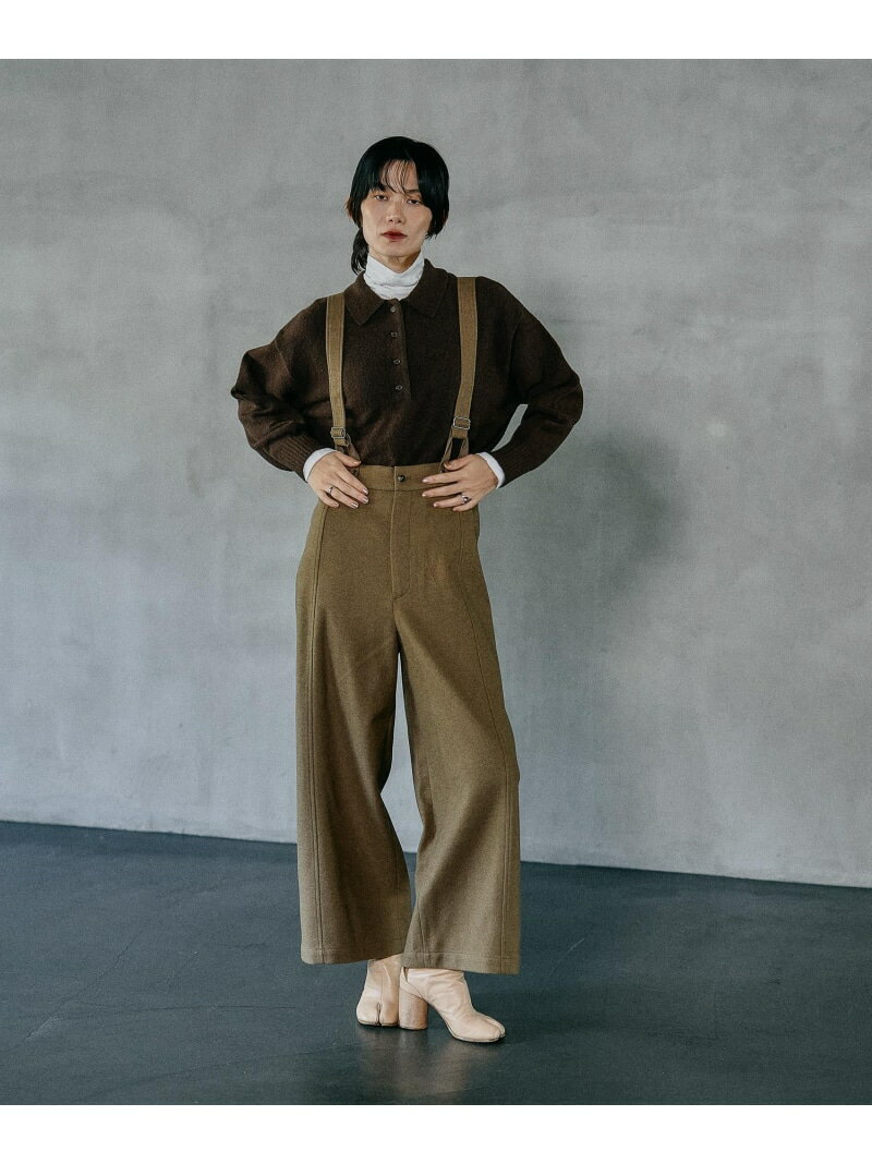 メルトンサス付きパンツ LEPSIM レプシィム パンツ その他のパンツ ブラック グレー ベージュ【送料無料】[Rakuten Fashion]