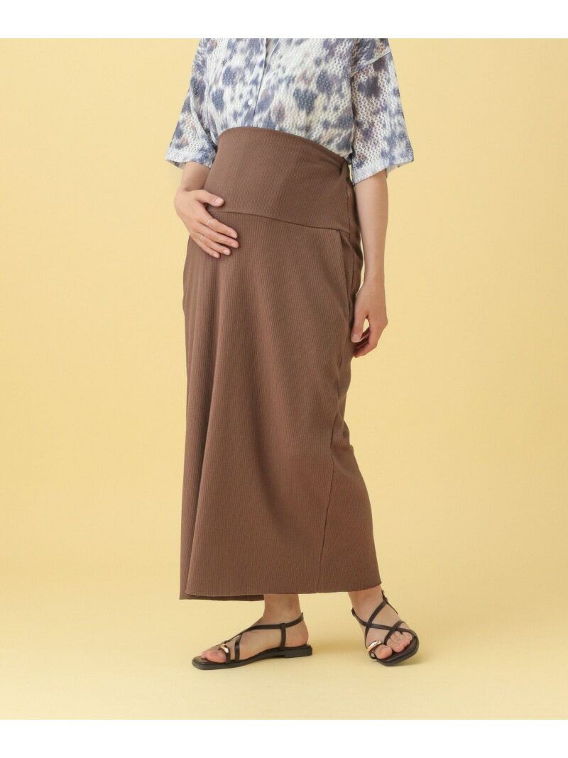 【SALE／50%OFF】【産前・産後対応】マタニティ/リブナロースカート LEPSIM レプシィム マタニティウェア・ベビー用品 その他のマタニティグッズ パープル ブラック グリーン ブラウン【RBA_E】[Rakuten Fashion]
