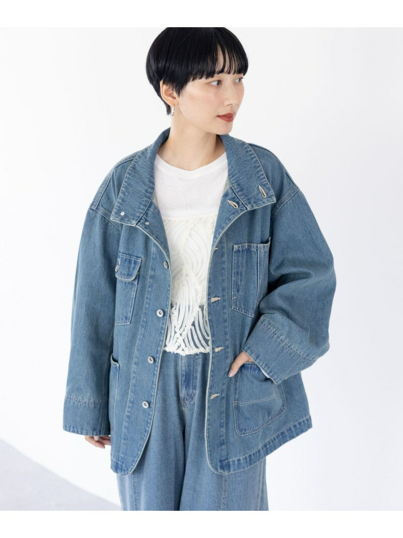 【SALE／30%OFF】デニムカバーオール LEPSIM レプシィム ジャケット・アウター デニムジャケット ブルー ブラウン【RBA_E】【送料無料】[Rakuten Fashion]のサムネイル