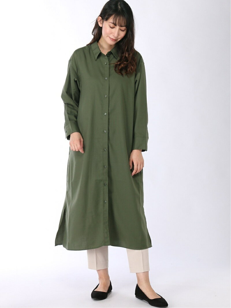 【SALE／83%OFF】K/ムジガラロングSHOP LEPSIM レプシィム ワンピース・ドレス シャツワンピース ベージュ ホワイト カーキグリーン【RBA_E】[Rakuten Fashion]