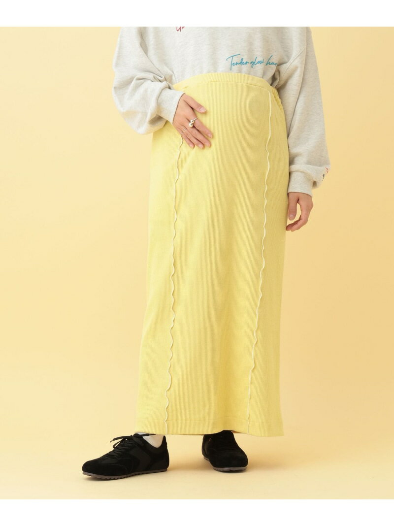 【産前・産後対応】マタニティ/配色メローカットスカート LEPSIM レプシィム マタニティウェア・ベビー用品 その他のマタニティグッズ ブラック グレー イエロー【送料無料】[Rakuten Fashion]