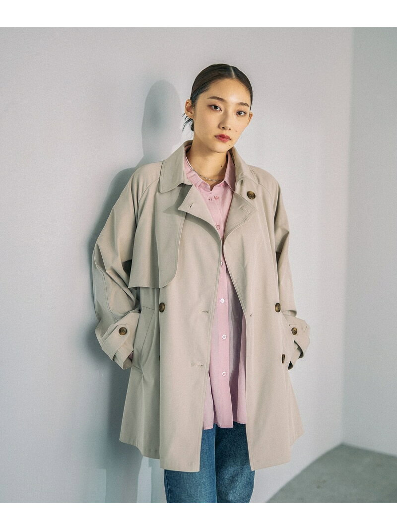 ハーフトレンチコート LEPSIM レプシィム ジャケット・アウター トレンチコート グレー ベージュ【送料無料】[Rakuten Fashion]