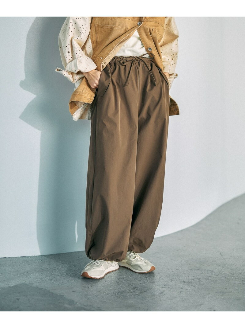 ワイドパラシュートパンツ LEPSIM レプシィム パンツ その他のパンツ ピンク グレー【先行予約】*【送料無料】[Rakuten Fashion]