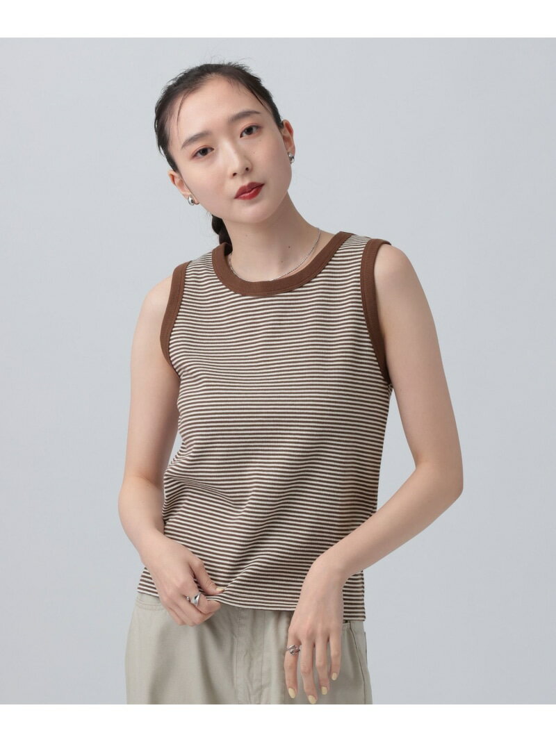 Rakuten - 機能付きノースリタンク LEPSIM レプシィム トップス カットソー・Tシャツ ブラウン ホワイト ブルー ブラック グレー[Rakuten Fashion]