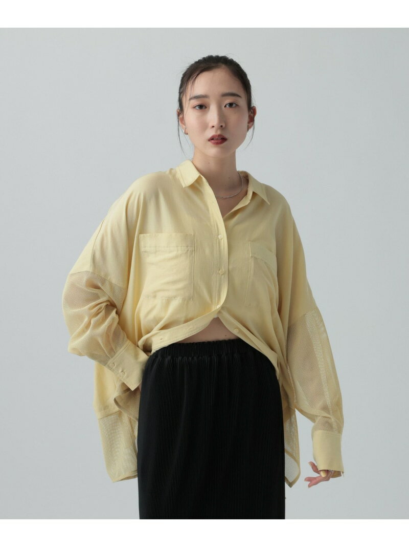 Rakuten - 【SALE／30%OFF】異素材切り替えポンチョシャツ LEPSIM レプシィム トップス シャツ・ブラウス イエロー ホワイト ブラウン ブラック【RBA_E】【送料無料】[Rakuten Fashion]