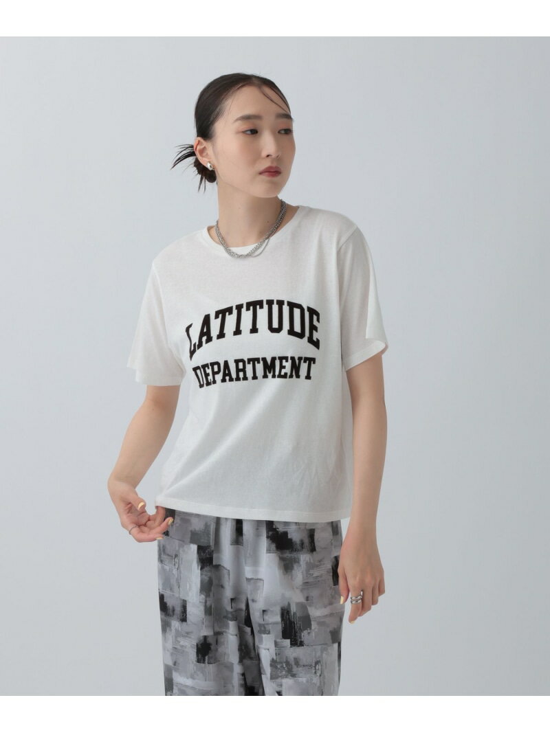 Rakuten - フロッキーロゴプリントT LEPSIM レプシィム トップス カットソー・Tシャツ ホワイト パープル グレー【送料無料】[Rakuten Fashion]
