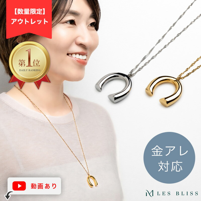 再値下げ65%OFF【アウトレット】 ホースシューネックレス ネックレス ホースシュー 馬蹄 金属アレルギー 金アレ ゴールド シルバー ロングネックレス 大ぶり 幸運 大人 おしゃれ レディース プレゼント ギフト 大人 50代のサムネイル