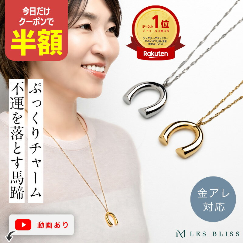 【クーポンで半額】 ホースシューネックレス ネックレス ホースシュー 馬蹄 金属アレルギー 金アレ ゴ..