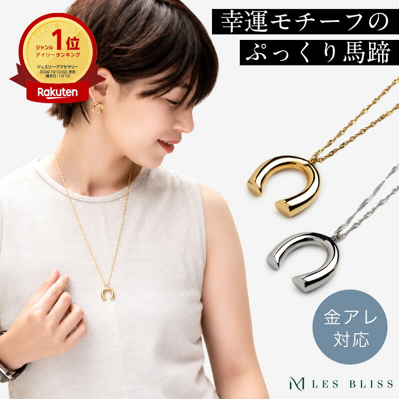 ホースシューネックレス ネックレス ホースシュー 馬蹄 金属アレルギー 金アレ ゴールド シルバー ロングネックレス …