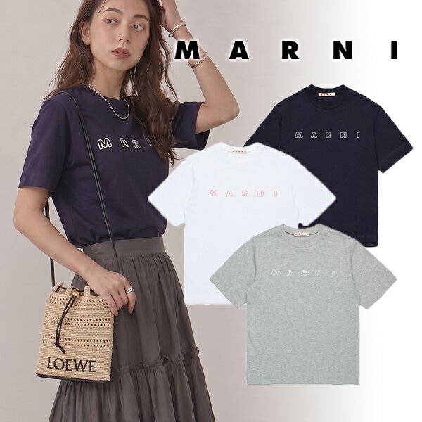 乐天商城 - 【MARNI】マルニ Tシャツ M01466 レディース 大人もOK キッズ マルニキッズ クルーネック カットソー コットン shirt ブランドtシャツ ロゴtシャツ ブランドロゴ marni 半袖Tシャツ 高級 半袖ティーシャツ カットソー ブランド おしゃれTシャツ オシャレTシャツ ロゴ半袖