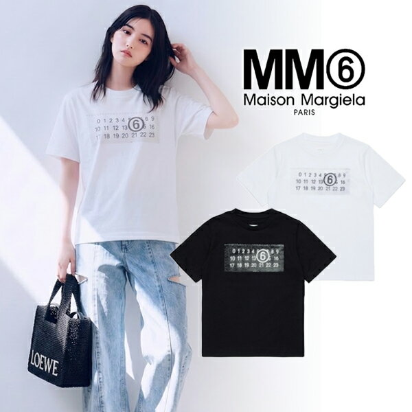 乐天商城 - 【MM6】MM6 Maison Margiela エムエムシックス メゾン マルジェラ Tシャツ M60803 MM02Y レディース 大人 キッズ クルーネック カットソー コットン mm6 shirt ブランドtシャツ ブランドロゴ 夏シャツ 半袖Tシャツ ティーシャツ カットソー おしゃれTシャツ お洒落 モード系