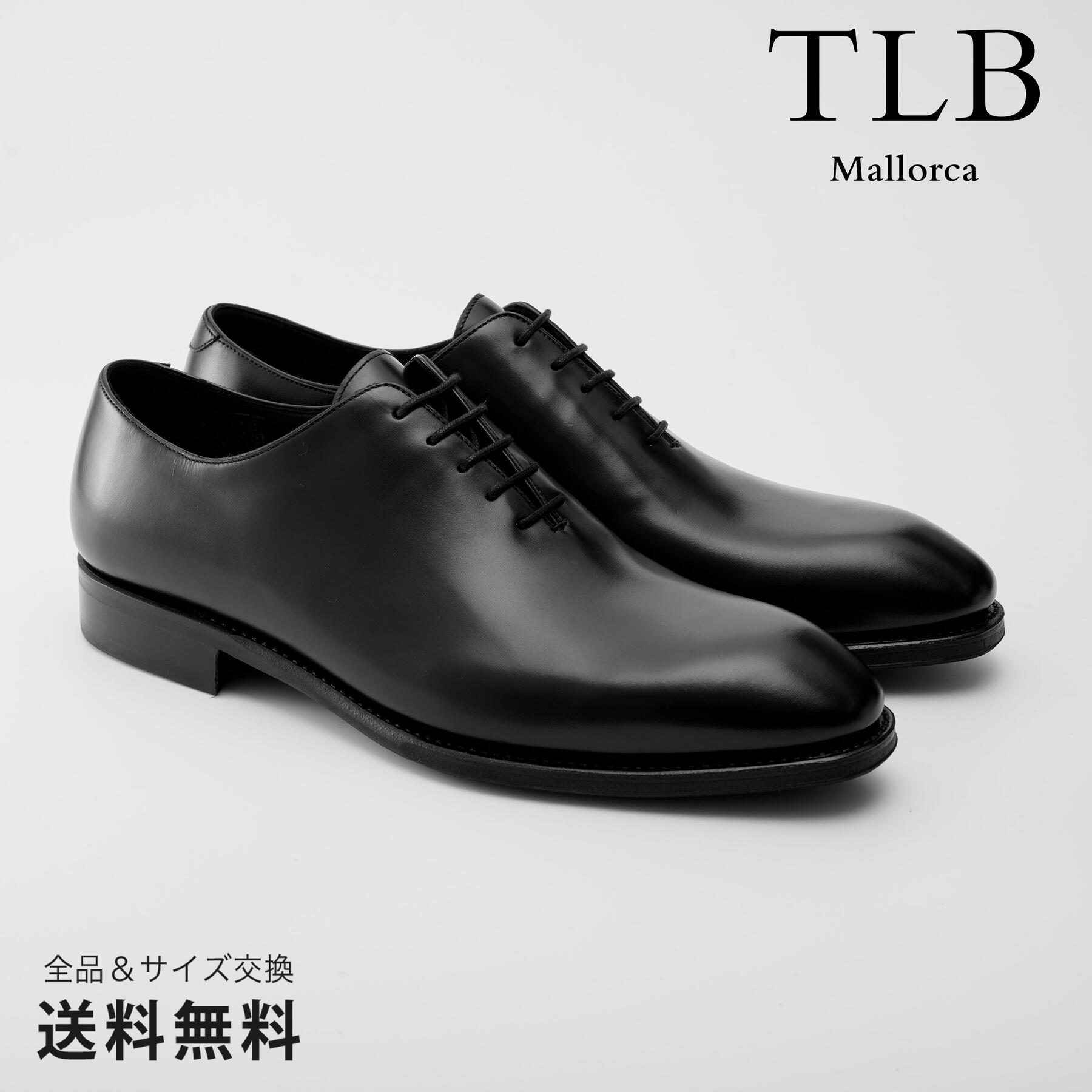 【公式】TLB Mallorca ティーエルビー レースアップ ホールカット 革靴 ボックスカーフ ブラック グットイヤーウェルト 黒 BLACK 50104 スペイン 靴 メンズ靴 ビジネスシューズ サイズ 23.5 - 27.0cm【あす楽】