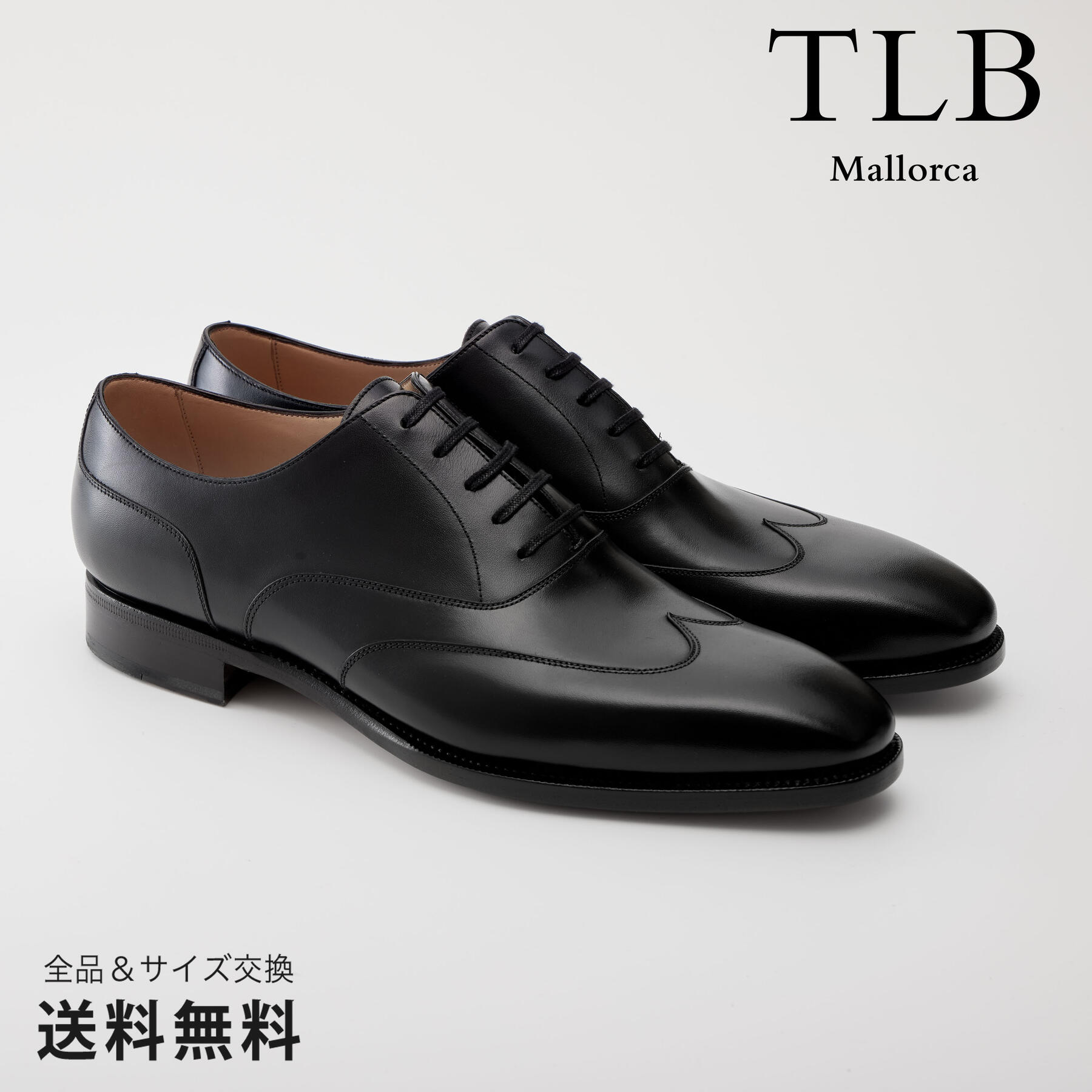 【公式】TLB Mallorca ティーエルビー レースアップ オックスフォード 革靴 ボックスカーフ ブラック グットイヤーウェルト 黒 BLACK 10600 スペイン 靴 メンズ靴 ビジネスシューズ サイズ 23.5 - 27.0cm【あす楽】