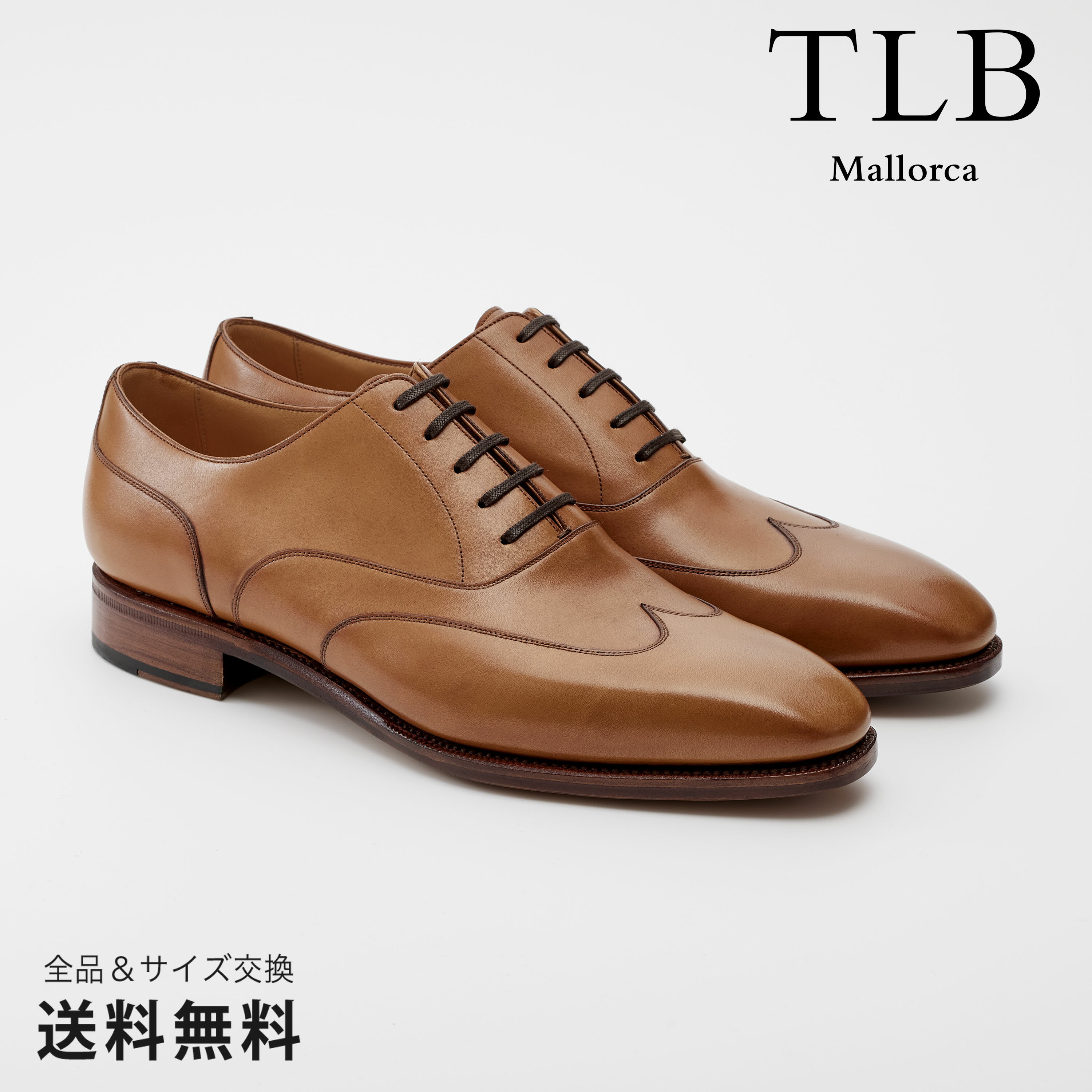 【公式】TLB Mallorca ティーエルビー レースアップ オックスフォード 革靴 ボックスカーフ ブラウン グットイヤーウェルト 茶 BROWN 10600 スペイン 靴 メンズ靴 ビジネスシューズ サイズ 24.0 - 26.5cm【あす楽】