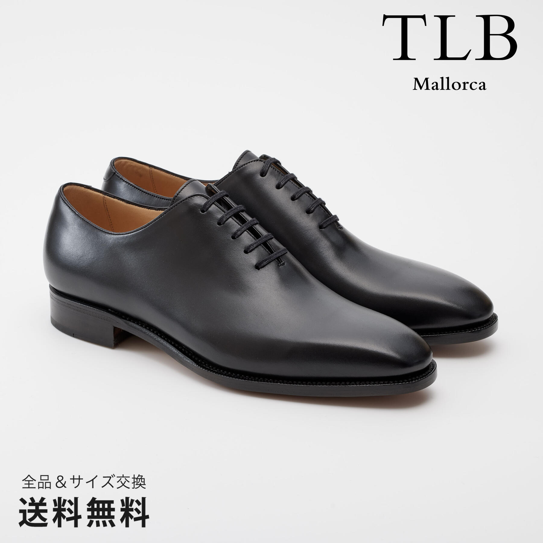 【公式】TLB Mallorca ティーエルビー レースアップ ホールカット 革靴 ボックスカーフ ブラック グットイヤーウェルト 黒 BLACK 10801 スペイン 靴 メンズ靴 ビジネスシューズ サイズ 23.5 - 27.0cm【あす楽】