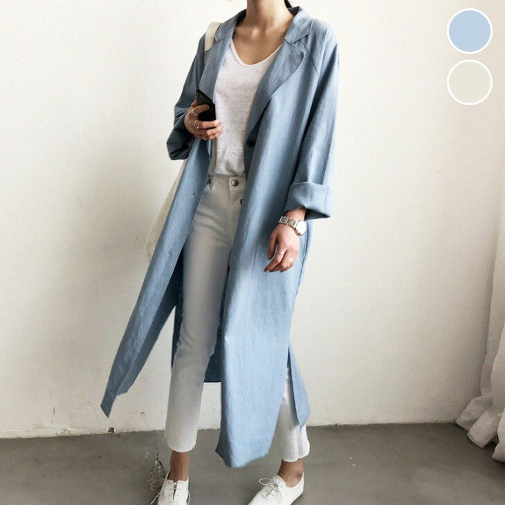【半額クーポン対象】リネン風 ロングシャツ ゆったり ナチュラル 無地 大人カジュアル きれいめ アウター 羽織り 春…