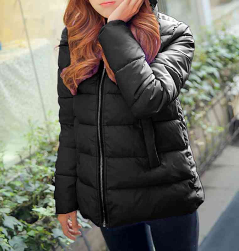 ダウンジャケットレディース丈白赤防...