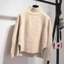 セーター レディース タートルネック ゆる ざっくり かわいい 厚手 ケーブル編み トレーナー 人気 白 黒 ブランド 柄 ハイネック ニットセーター 春 クル...