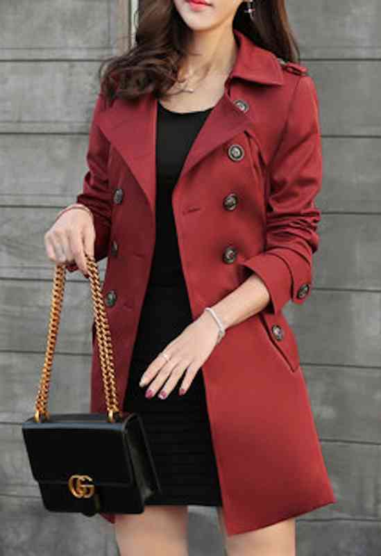 Turn-Down Collar Coat - 【＼クーポン利用で20%OFF!／】 トレンチコート レディース 秋 40代 春 スプリングコート ロングコート ロング丈 30代 ビジネス ステンカラーコート ショート モッズコート チェスターコート 英国 コットン コート ロング 冬 50代 ブランド コーデ 黒 ダッフルコート