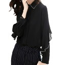 シャツ レディース 白ラインフリルシャツ しわになりにくい かわいい ロゴ Tシャツ 冬 暖かい トップス カットソー ランニング ブランド ポロシャツ カジュ...