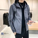【\クーポン利用で20%OFF!/】 パーカー メンズ サイドラインレザーフード 長袖 プルオーバー 秋 モコモコ ゆったり オーバーサイズ ジップ 冬 ゴルフ...