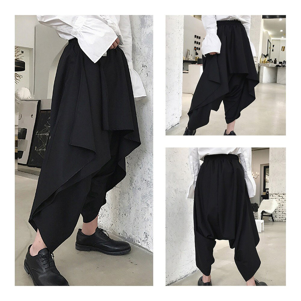 【＼クーポン利用で20%OFF!／】 ワイドパンツ メンズ ドレープデザインパンツ 冬 デニムワイド 暖かい 夏 バギーパンツ 大きいサイズ ボア おすすめ パンツ 高身長 デニム ガウチョパンツ あったか ハイウエスト 秋 サルエルパンツ イージーパンツ コーデ less-10045159 Coat Classic(コートクラシック) サンプル画像3