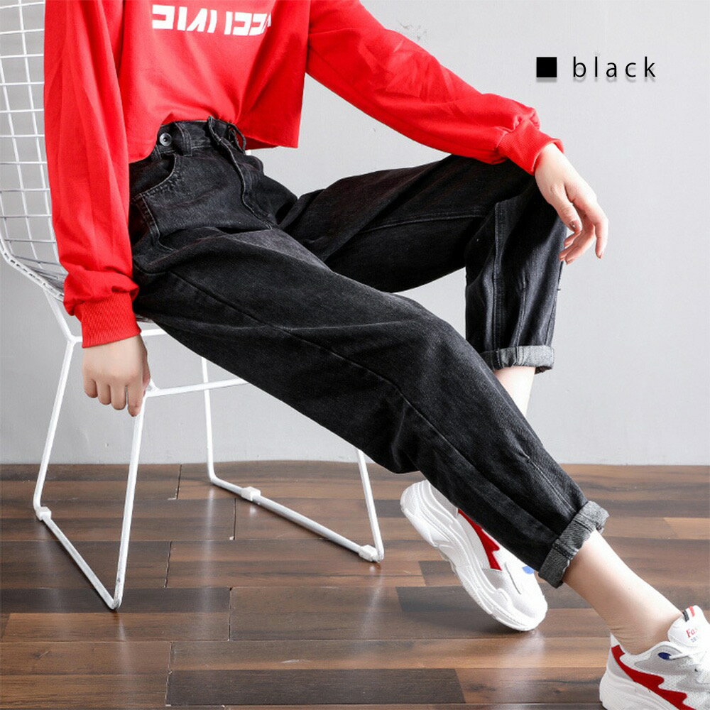 ジーンズレディースゆったりデニムフ...