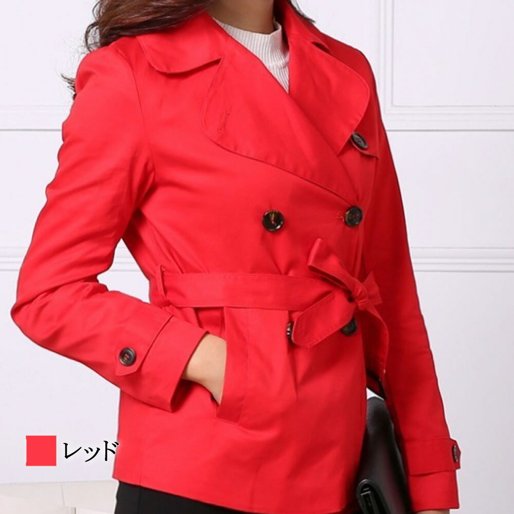 Turn-Down Collar Coat - 【＼クーポン利用で20%OFF!／】 トレンチコート レディース ショート丈トレンチコート ダッフルコート ビジネス コート 50代 スプリングコート 春 30代 英国 40代 ステンカラーコート 冬 人気 ロング丈 秋 コーデ ロングコート モッズコート 黒 ショート