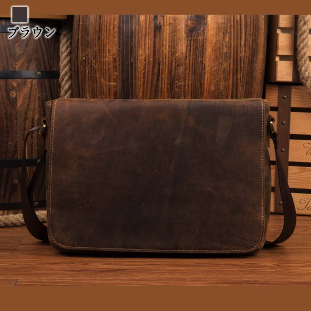 ファクトリーアウトレット レトロレザーショルダーバッグ ブラウン 代 30代 40代 50代 ファッション 大人 オフィス きれいめ オフィスカジュアル ショルダーバッグ メンズ レザー 本革 斜めがけ 革 ブランド スポーツ ビジネス 旅行 軽量 大容量 おしゃれ Way 夏 春