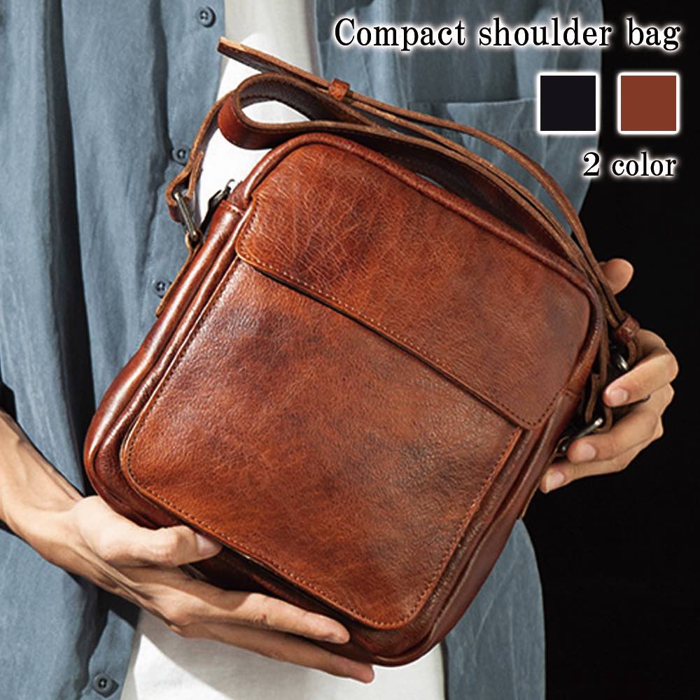 ショルダーバッグ メンズ コンパクトショルダーバッグ 冬 軽量 A4 春 人気 大人 小さめ 本革 ボディバッグ 斜めがけ ナイロン かっこいい 秋 バッグイン...