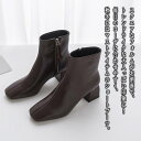 【\クーポン利用で20%OFF!/】 ブーツ レディース スクエアトゥショートブーツ ミドル レースアップ ウォーキング レザー 靴 ショート 軽量 撥水 防寒 厚底 歩きやすい 滑らない おしゃれ 本革 革 スニーカー 4E ロング 軽い ヒール フロント 春 冬 防水 きれいめ 夏