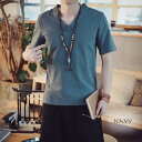【\クーポン利用で20%OFF!/】 Tシャツ メンズ リネンVネックTシャツ おしゃれ ブラック 涼しい 40代 Vネック ロング 綿 肌着 カジュアル スポーツ ワッフル ブランド ゆったり 7分袖 シャツ ポリエステル おすすめ 薄手 ティーシャツ ジャケット オシャレ