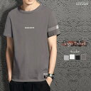 Tシャツ メンズ ロゴラインTシャツ ジャケット 綿 薄手 オシャレ 夏 ブランド コットン ロング 半袖 ワッフル 春 ポリエステル スポーツ ゆったり ティーシャツ 人気 おしゃれ 肌着 ブラック Vネック 40代 インナー カジュアル シャツ おすすめ 涼しい 7分袖