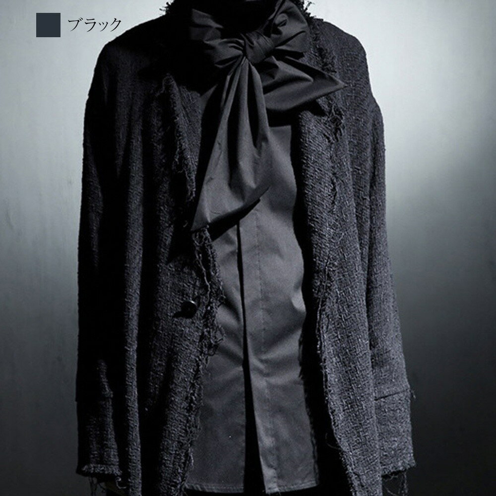 【＼クーポン利用で20%OFF!／】 シャツ メンズ リボンタイ長袖シャツ カジュアル 黒 しわになりにくい 仕事 肌着 長袖 スーツ 派手 フランネル おしゃれ インナー 襟付き あったか 暖かい ネルシャツ 大きいサイズ 白 オシャレ 春 オフィス 冬 フォーマル 秋